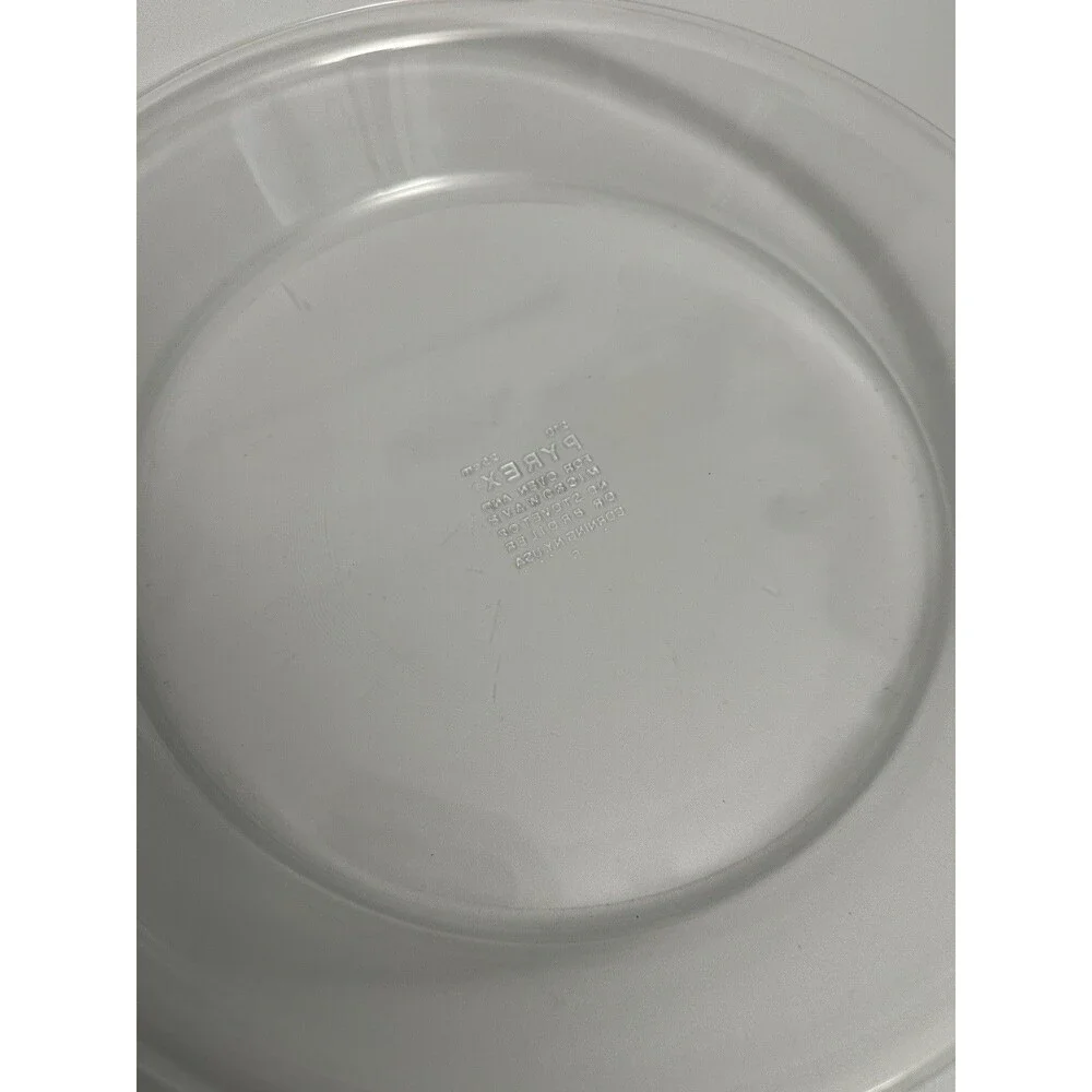 Vintage Pyrex Pie Plate Deep Dish 210 Clear Glass Baking Pan 10 Inch Corning USA